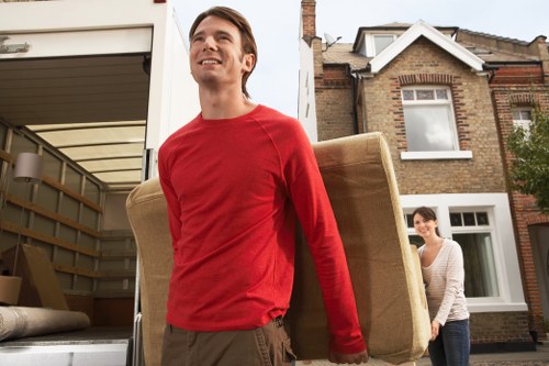 Local flat removals service preparing for transport in Beddington