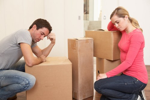 Furniture being moved through a flat access area