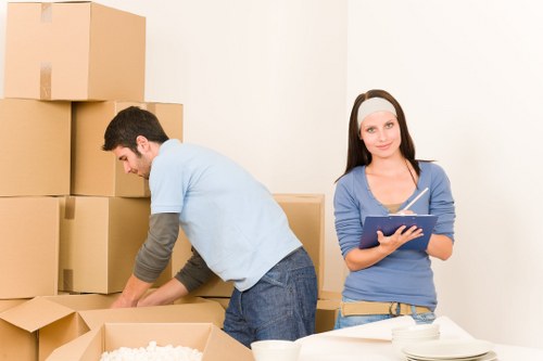 Careful packing and labeling for apartment moving