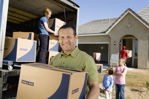 Careful furniture loading during a Beddington house move